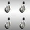 Service Caster 4 Inch 316SS Thermoplastic Rubber Swivel 1-7/8 Inch Stem Caster Set Brake SCC SCC-SS316EX20S414-TPRB-TLB-178-4 - alternate 1